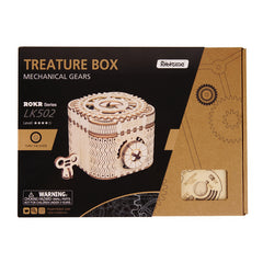 Robotime Rokr 123Pcs Treasure Box Creative 3D Wooden Puzzle Game Assembly Toys Chris Gift For Children Adults Teens Dropshipping