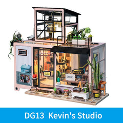 Robotime DIY Wooden Miniature Dollhouse 1 24 Handmade Doll House Model Building Kits Toys For Children Adult Drop Shipping