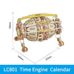 Robotime ROKR Time Engine Calendar 3d Wooden Puzzle Model Toys for Children Kids LC801