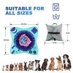 Snuffle Mat for Dogs Cats 25x25 inch Dog Snuffle Mat Interactive Toys Mat