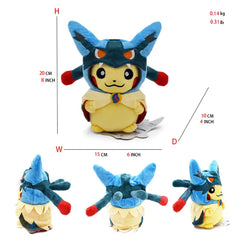 24 Pcs Pokemon Pikachu Cosplay Toys Charizard Snorlax Garchomp Tyranitar Hydreigon Anime Stuffed Plush Cartoon Peluche Dolls