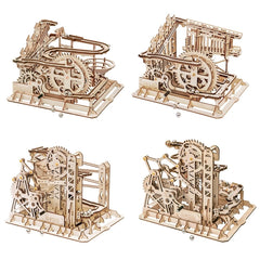 Robotime ROKR Blocks Marble Race Run Maze Balls Track DIY 3D Wooden Puzzle Coaster Model Building Kits Toys for Drop Shipping