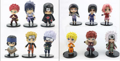 Hot 12pcs/set  Naruto Anime Figures Toys Dolls Kid Gift