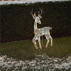 3-Piece Christmas LED Wrought Iron Deer Set